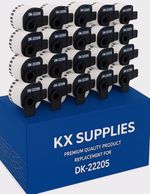 Brother DK-22205 Compatible Continuous Label Roll 62mm x 30.48m White| Bulk Pack