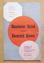 MANCHESTER UNITED v SHAMROCK ROVERS European Cup 1957/1958 Munich *Good Cond*