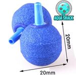 Small Round Aquarium Air Stones 20mm - Blue Bubble Ball Pond Pump Fish Oxygen