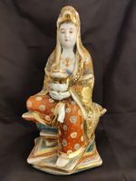 Antique Satsuma Kannon/Guanyin Goddess Of Mercy Japanese Statue Figurine 10" 