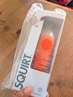 SQUIRT Silicone Baby Food Dispensing Spoon 3oz/89ml Grey/Orange 4m+