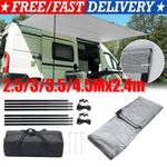 2.5/3/3.5/4.5Mx2.4m Campervan Awning Canopy Sun Shade Shelter with Poles Caravan