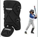 Baseball Leg Guard Batter's Shin and Foot Shield with Adjustable Straps Batting