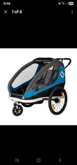 Hamax Traveller Twin Child Lightweight Bike Trailer Blue / Grey