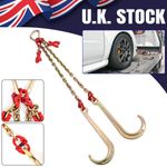 V-Assembly J Hook 1m Brother Winch Chain Tow Recovery Assistance Off Road NEW