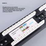 ༝24 Port Cat6 Patch Panel Heavy Duty RJ45 Network Patch Panel For Gigabit