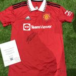 Cristiano Ronaldo Signed 2022/23 Manchester United Shirt with COA