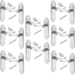 Door handles Chrome Polished Pack of 8 pairs 168x42mm Shaped Scroll