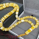 White Amber Resin (Mastic) Misbaha Tasbih 100g | 12x17mm | 47 beads