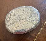 Superb Early 18thC Dutch Silver Plated Tobacco Box w/Beautiful Engravings, c1730