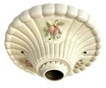 Antique/Vintage Art Deco Victorian Floral Porcelain Flush Mount Light Fixture