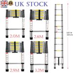 Multibao 1.4m/2.0m/2.6m/2.9/3.2m Telescopic Ladder Loft Step Folding Extendable