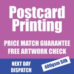 Postcard Printing 400gsm Silk  - High Quality A6, A5, A4 Postcards 24hr Dispatch