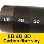3D 4D 5D Carbon Fibre Vinyl Wrap Sheet Self Adhesive Black Sticker Bubble Free