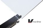 White Vinyl Ceiling Tiles Wipeable 595x595 and Black Grid Per 5m2 Complete Kit