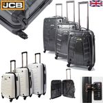 JCB ABS Hardshell 4 Spinner Wheel Suitcases + TSA Lock, Luggage Travel Case