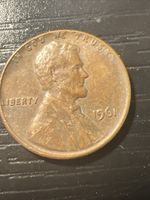 1961 Lincoln Penny No Mint Mark, "L" On Rim