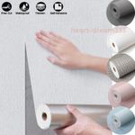 Thick Self Adhesive Thermal Insulation Wallpaper Linen Plain Wall Stickers Roll