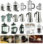 STAINLESS STEEL GLASS CAFETIERE GROUND COFFEE FILTER MAKER COFFEE PRESS PLUNGER 