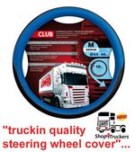 Delux Lorry Truck blue black steering wheel cover medium wide grip 44 - 46 cm 