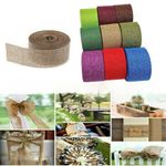 Faux Burlap Ribbon Hessian Jute Fabric Rustic Wedding Party DIY Gifts Decor lot