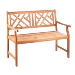 Alfresia 2 Seater Acacia Wood Garden Bench | 116 x 62.5 x 91cm