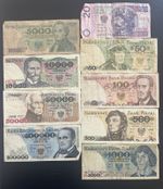 Set Of 9 Banknotes Poland 🇵🇱