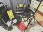 ALL FITS IN TROLLEY Mobile Art Studio Easel Table Seat Caddy Sun Shade + More