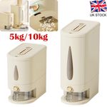 5/10kg Rice Dispenser Grain Storage Storage Box Sealed Dry Container Airtight UK