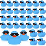 Rubber Duck Toys - Blue Duckies with Sunglasses - Cute Party Favors