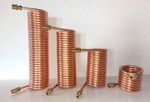 Spiral copper pipe 12x1mm 5m-20m inner Ø 114mm stove pipe DN110 with 1/2" AG connection