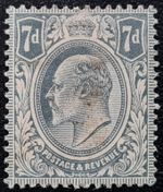 GB EDVII 1910 SG249 7d. grey-black used #S2527#