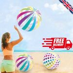 Colorful Spotted Striped Printed Inflatable Beach Ball