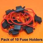 10 x Inline Fuse Holder 12V 30A For Standard Blade Fuses Splash Proof Car Bike