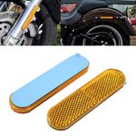 2 Pcs Amber Stick On Reflective Tape Self Adhesive Trucks Reflectors Universal