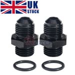 2PCS -6 AN (AN6 AN 06) to ORB-6 AN(9/16" UNF) O-Ring Boss Adapter Male Fitting