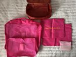 Packing Cubes Set of 4 Pink Travel Luggage Organizer