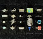 20 Piece 925 Sterling Silver Rings Lot, 80.5g