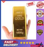 Fake Gold Bar Paperweight Desk Office Table Plate Bullion Door Stop Decor