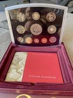 2003 Royal Mint UK Deluxe Proof Coin Set 11 Coins Red Box,Birthday Anniversary’s