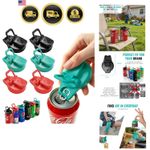 2-in-1 Soda Can Lids & Soda Can Openers Reusable BPA-Free Can Covers for Soda...
