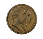 Duke of Edinburgh and Grand Duchess Marie of Russia 1874 Bronze Marriage Medal