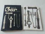 Lovely Boxed Vintage Stainless Steel 5 Piece Bar set with rose pattern MCM