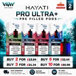 Hayati Pro Ultra Plus Prefilled Pods 20mg 25000 Puffs - Hayati  25K Pods