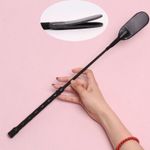 17.7''Genuine Leather Riding Horse Crop Equestrian Stick Spanking Handle Flogger
