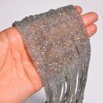 Dainty 2-3MM Labradorite Faceted Round Gemstone Beads Strand 12'' Craft Jewelry