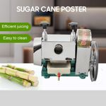 Manual Sugar Cane Ginger Press Juicer Handwheel Stainless Steel Juice Machine