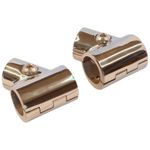 2 Part Hinged T-Fitting With  60 Degree Angle, Stainless Steel 2 Sizes 22mm/25mm