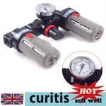 1/2 In Water Oil Trap Air Line Filter Regulator Trap Separator Compressor Gauge