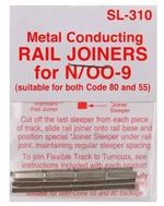 PECO SL-310 Metal Conducting Rail Joiners Fishplate for N/OO9 Gauge code 80 & 55